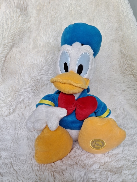 Disney Other - Disney Donald Duck Plush with Gold and Purple Authentic Seal